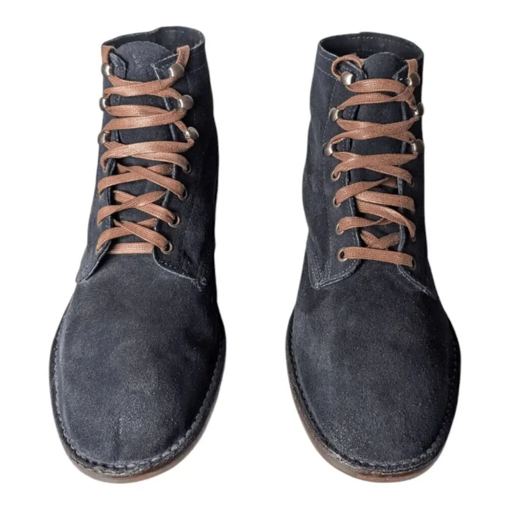 VINTAGE SHOE CO Jagger II Navy Blue Lace-Up Boot Size 11